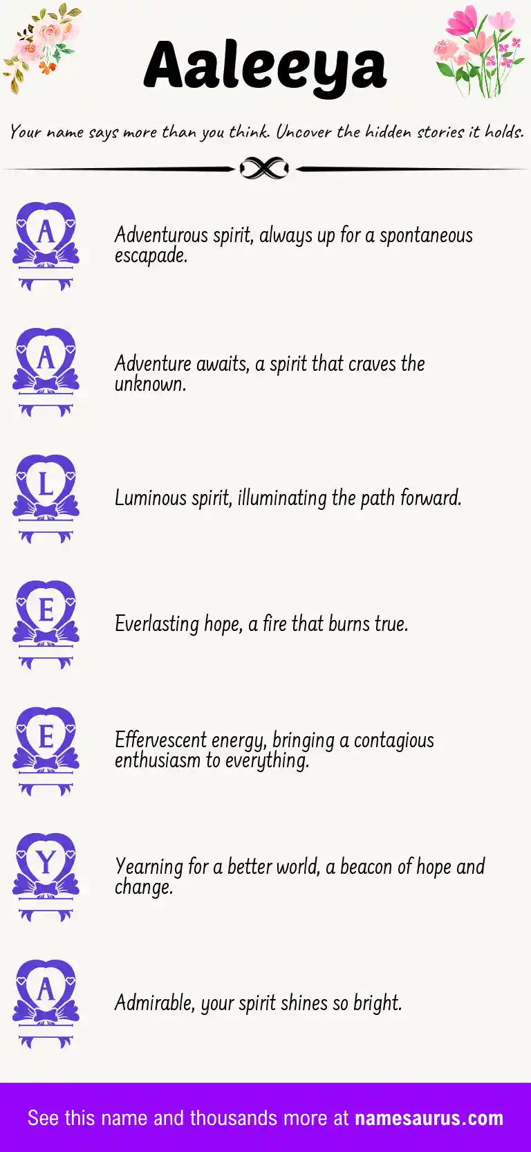 Acrostic poem about Aaleeya.