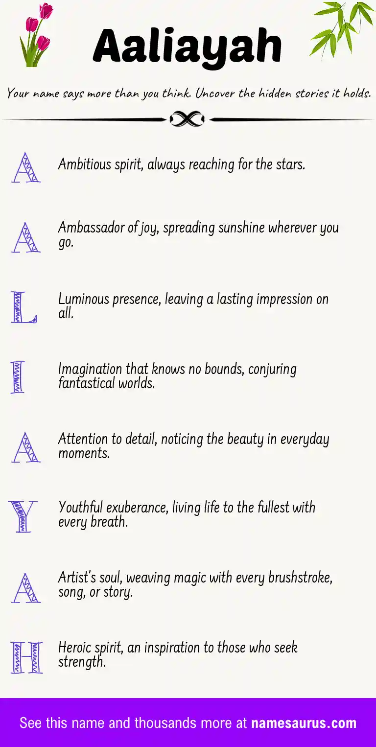 Acrostic poem about Aaliayah.