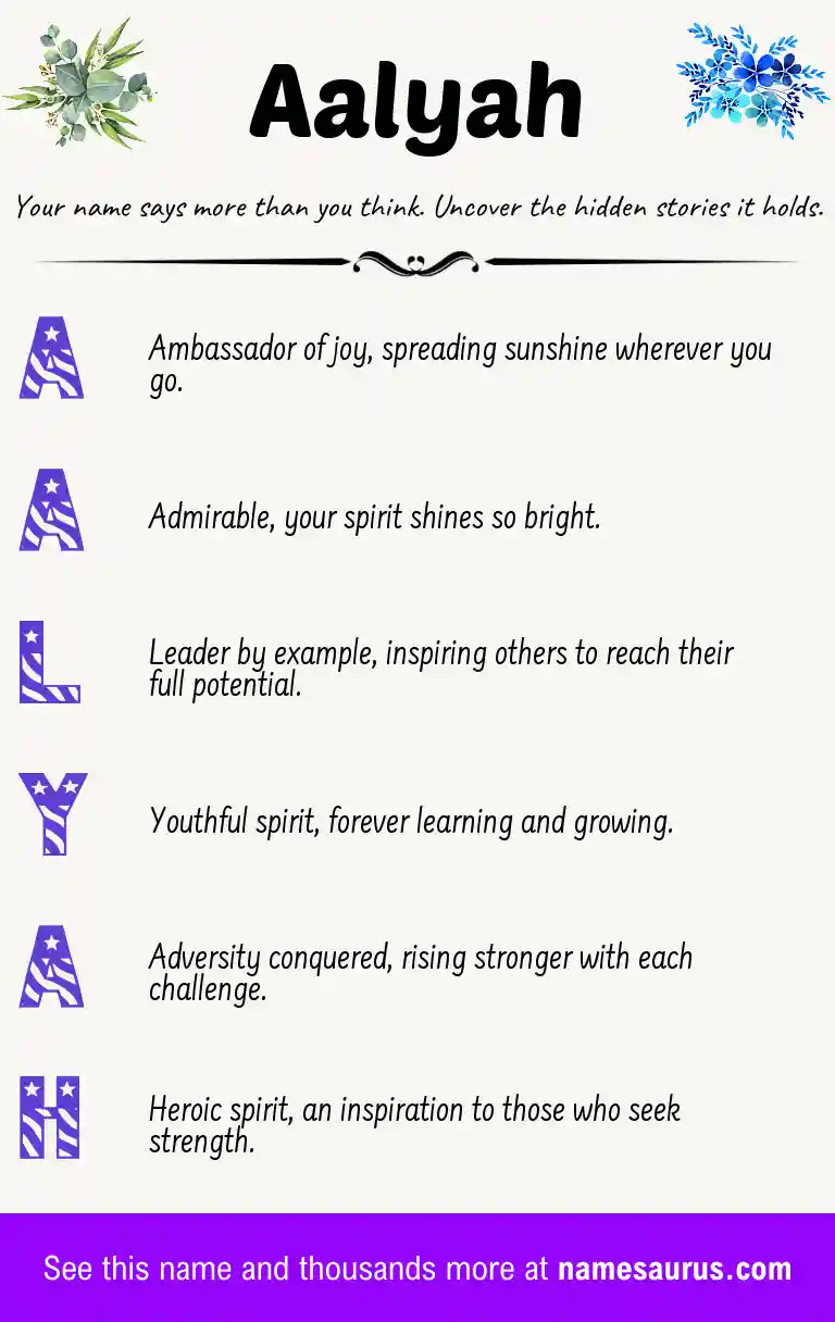 Acrostic poem about Aalyah.