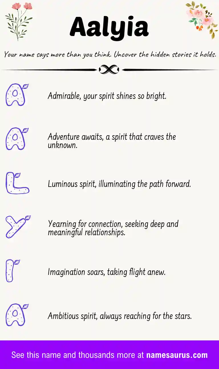 Acrostic poem about Aalyia.