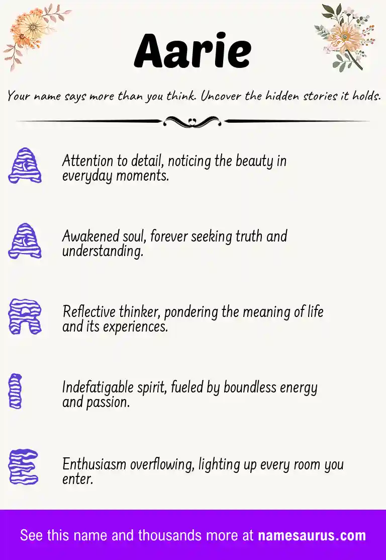 Acrostic poem about Aarie.