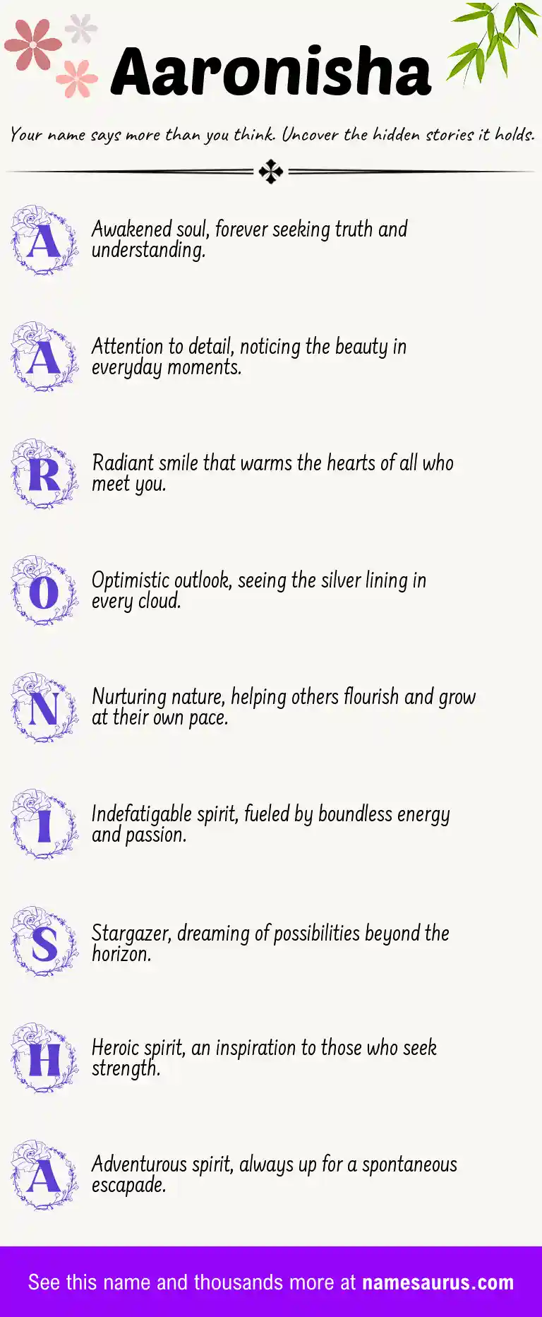 Acrostic poem about Aaronisha.