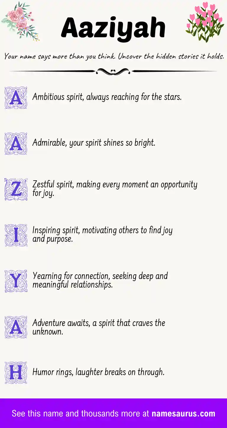 Acrostic poem about Aaziyah.