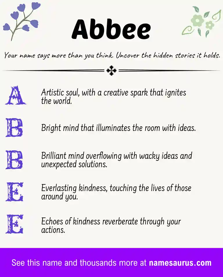 Acrostic poem about Abbee.