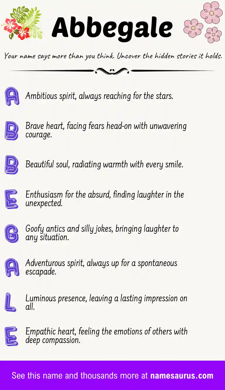 Acrostic poem about Abbegale.