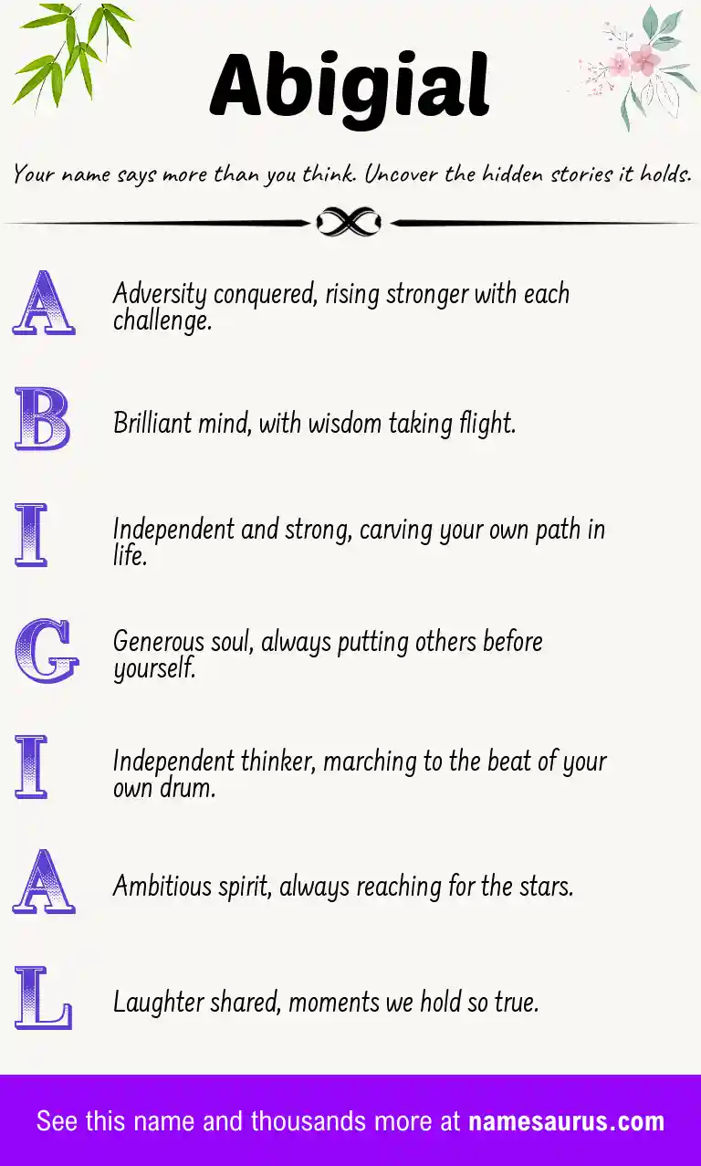 Acrostic poem about Abigial.
