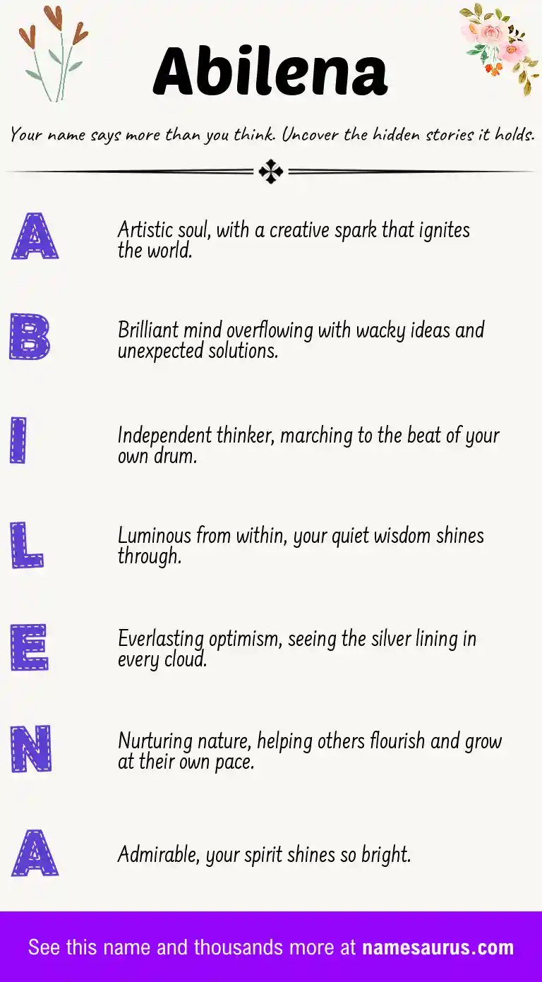 Acrostic poem about Abilena.
