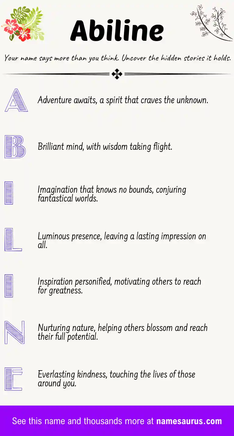 Acrostic poem about Abiline.