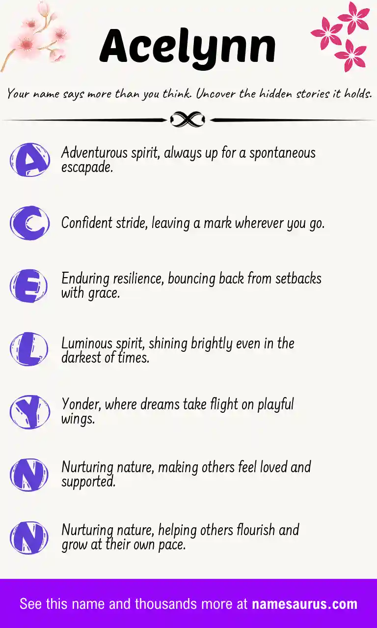 Acrostic poem about Acelynn.