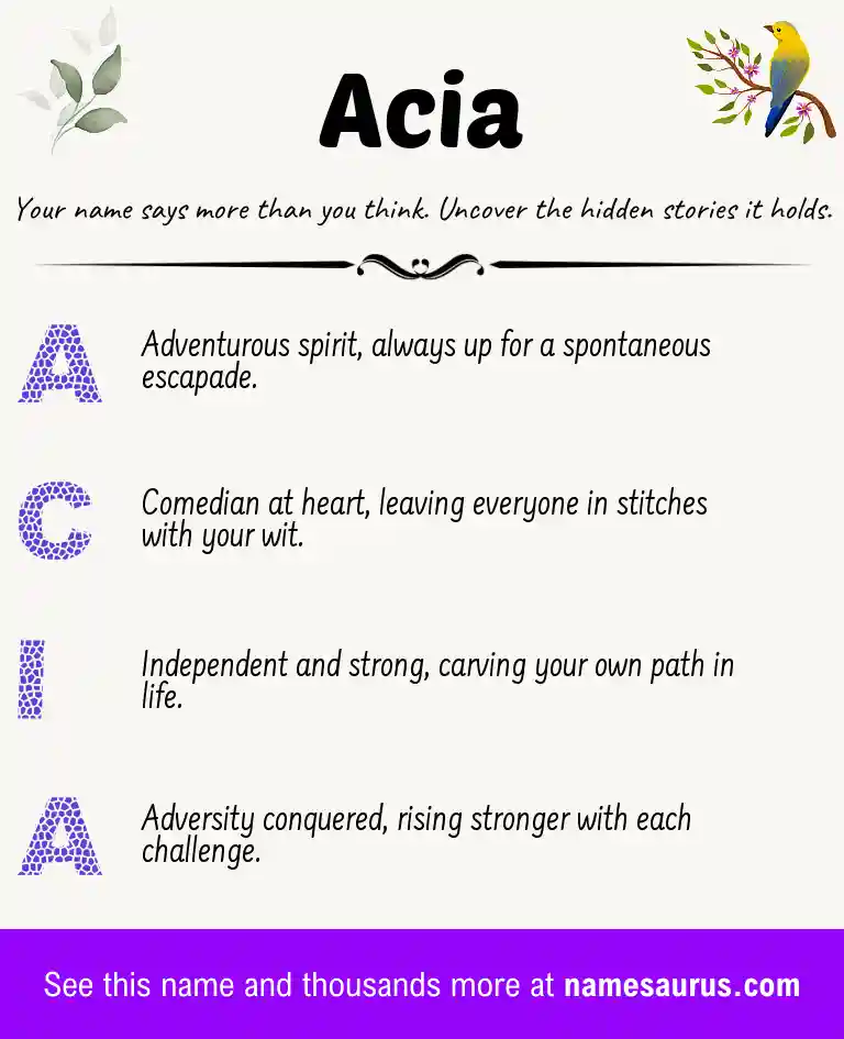 Acrostic poem about Acia.