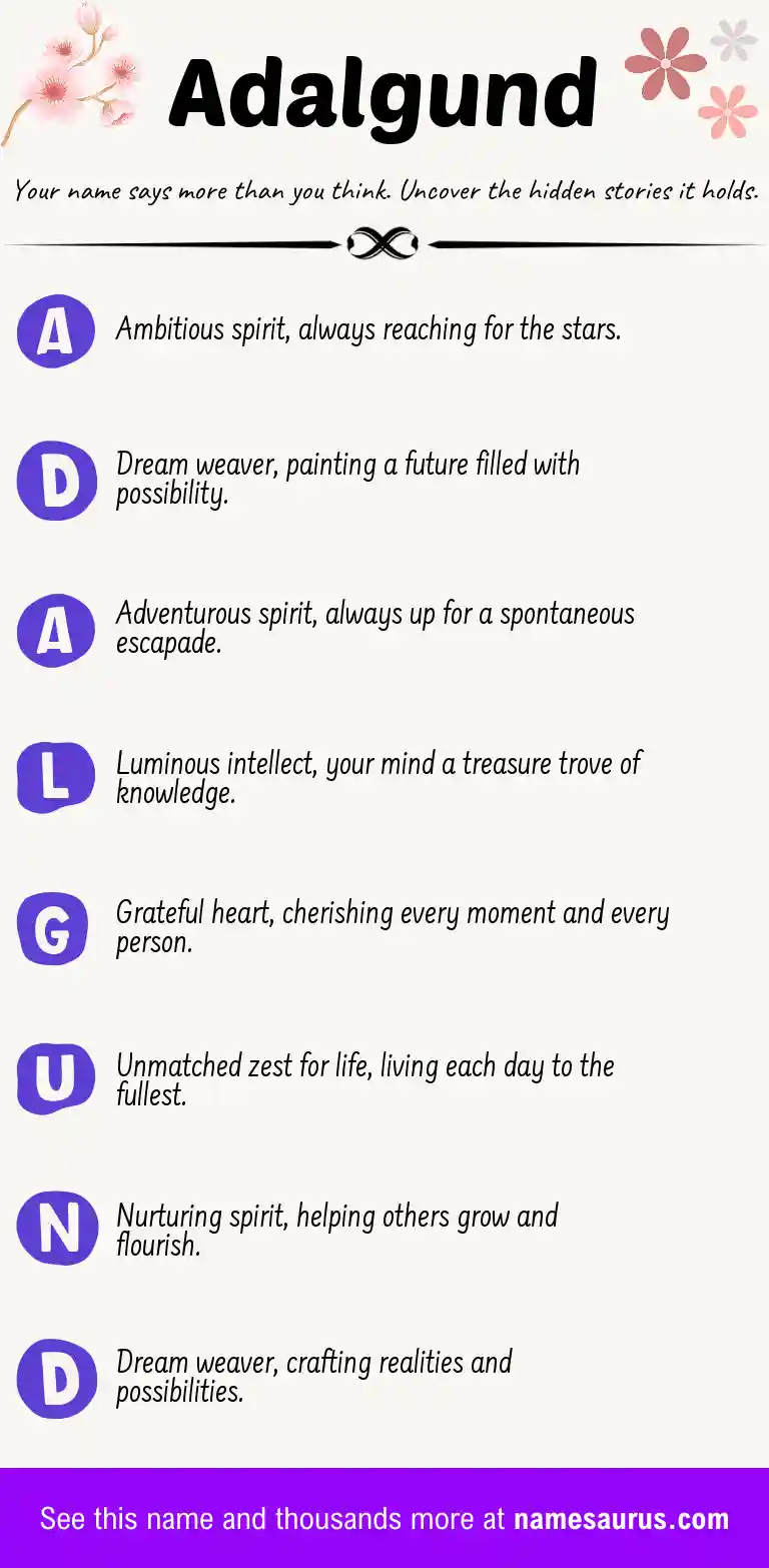 Acrostic poem about Adalgund.
