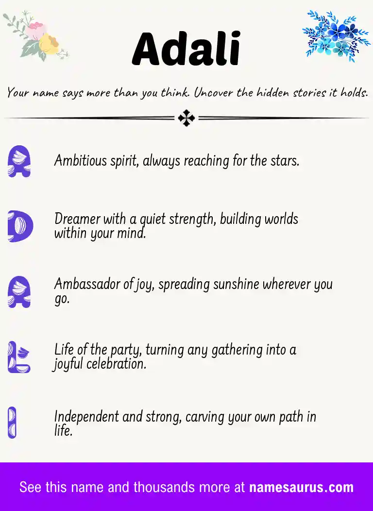 Acrostic poem about Adali.