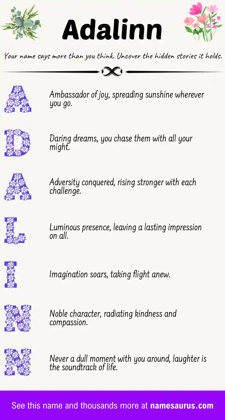 Acrostic poem about Adalinn.