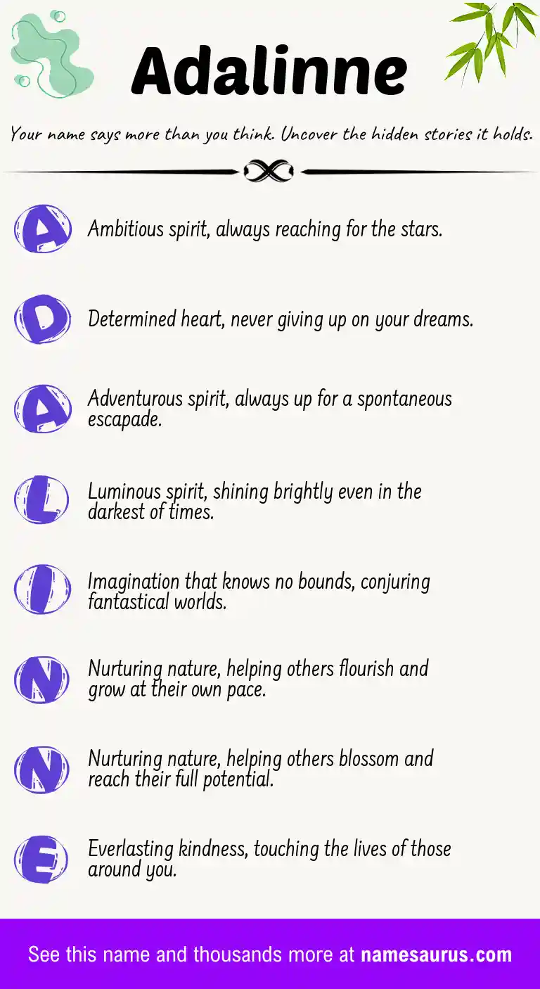 Acrostic poem about Adalinne.