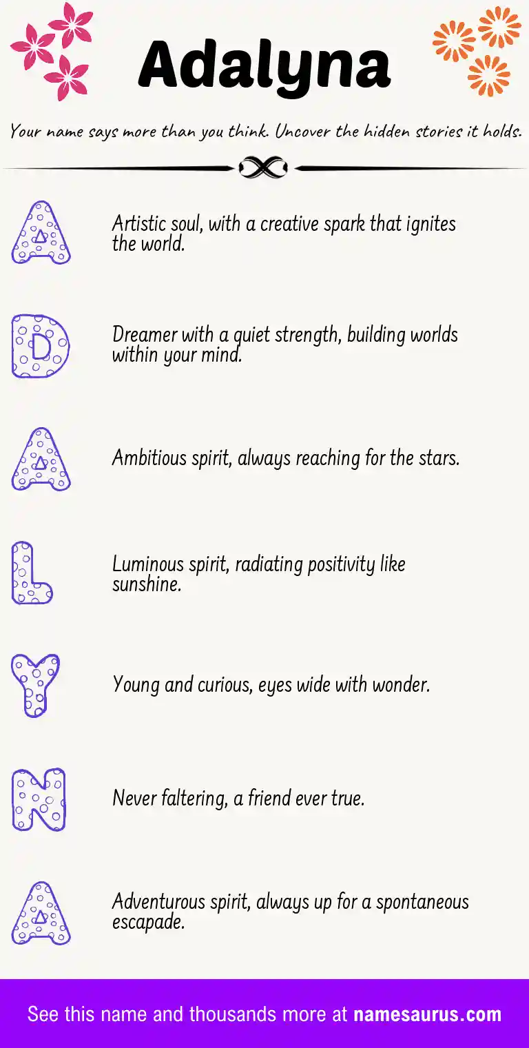 Acrostic poem about Adalyna.