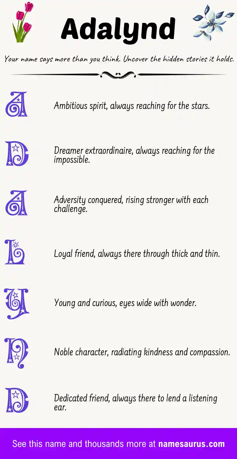 Acrostic poem about Adalynd.