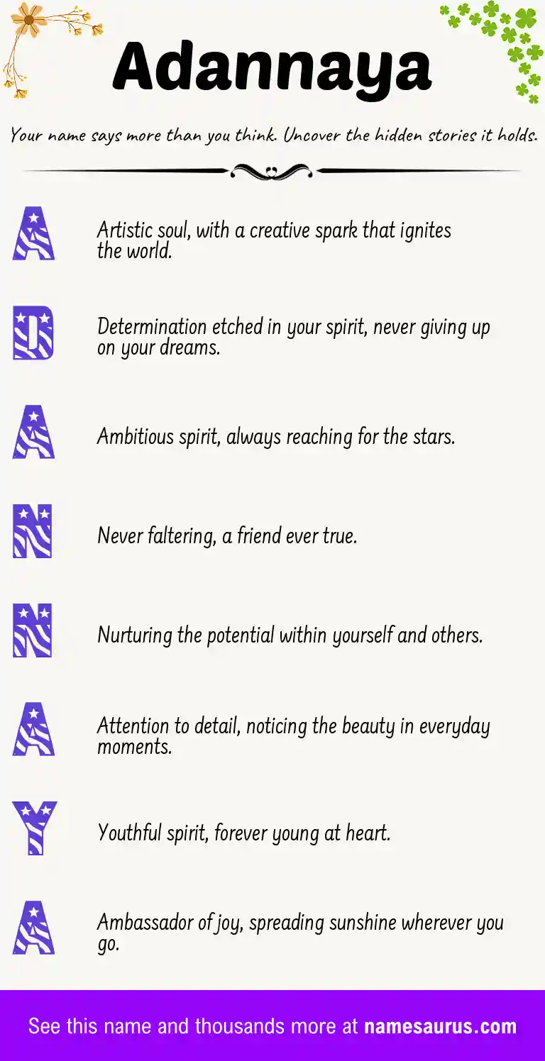 Acrostic poem about Adannaya.