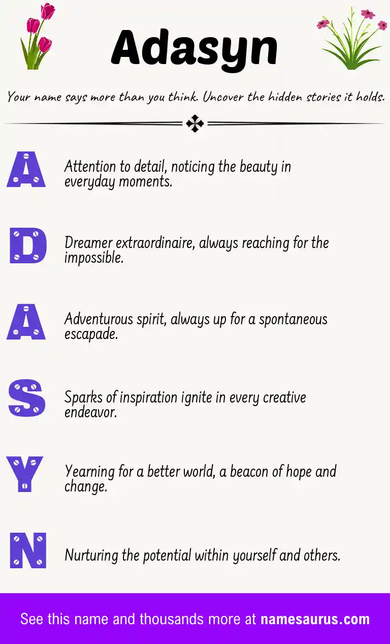 Acrostic poem about Adasyn.