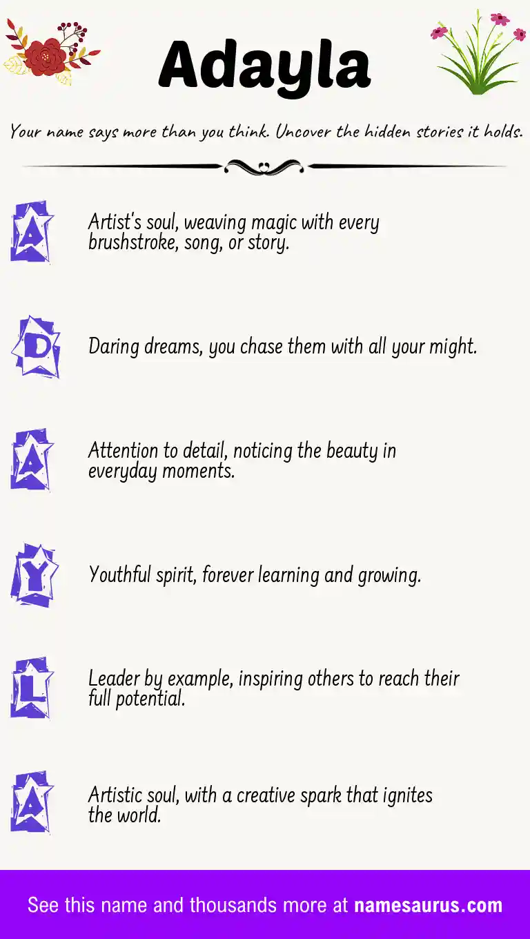 Acrostic poem about Adayla.