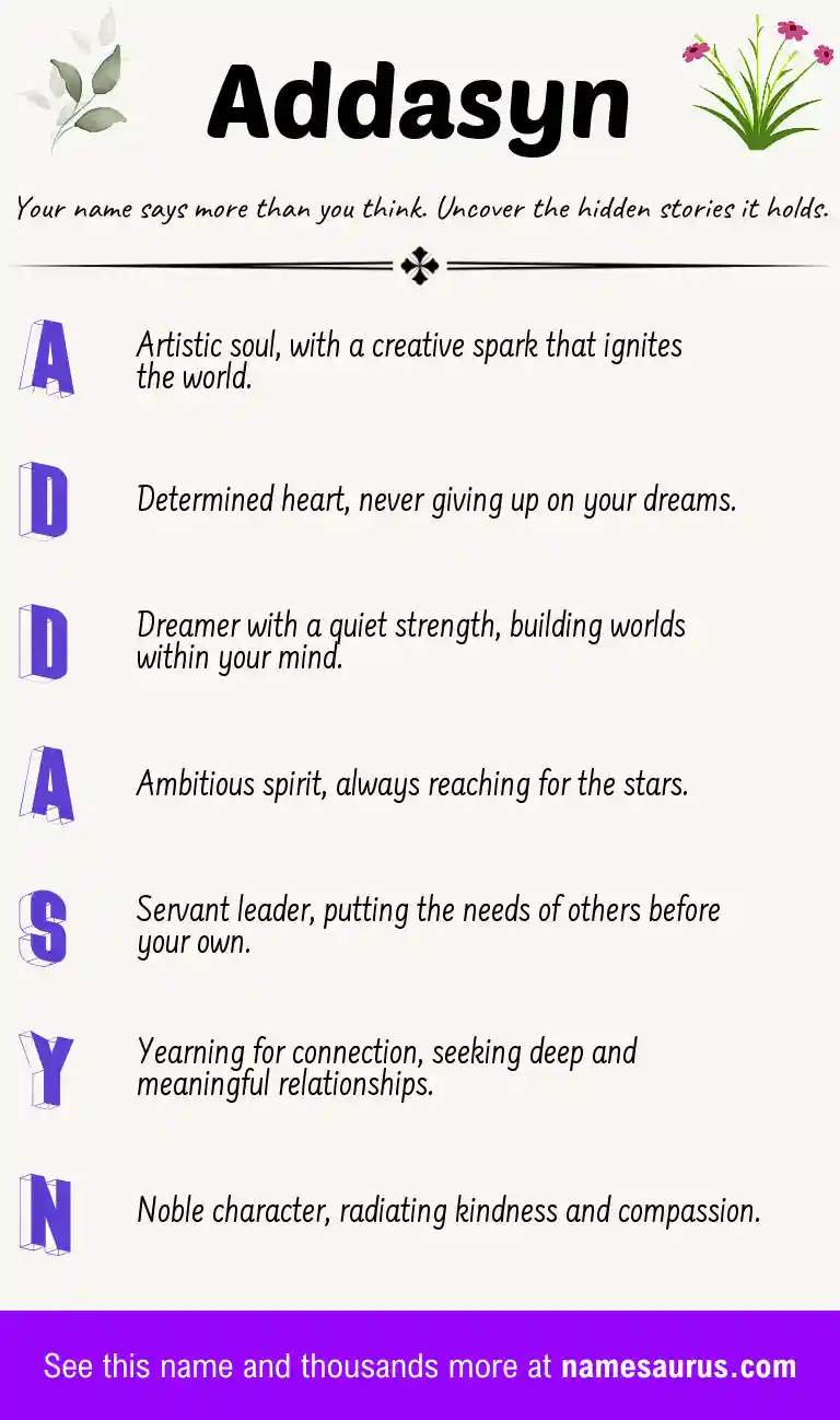 Acrostic poem about Addasyn.