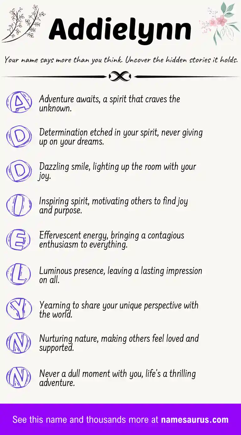 Acrostic poem about Addielynn.