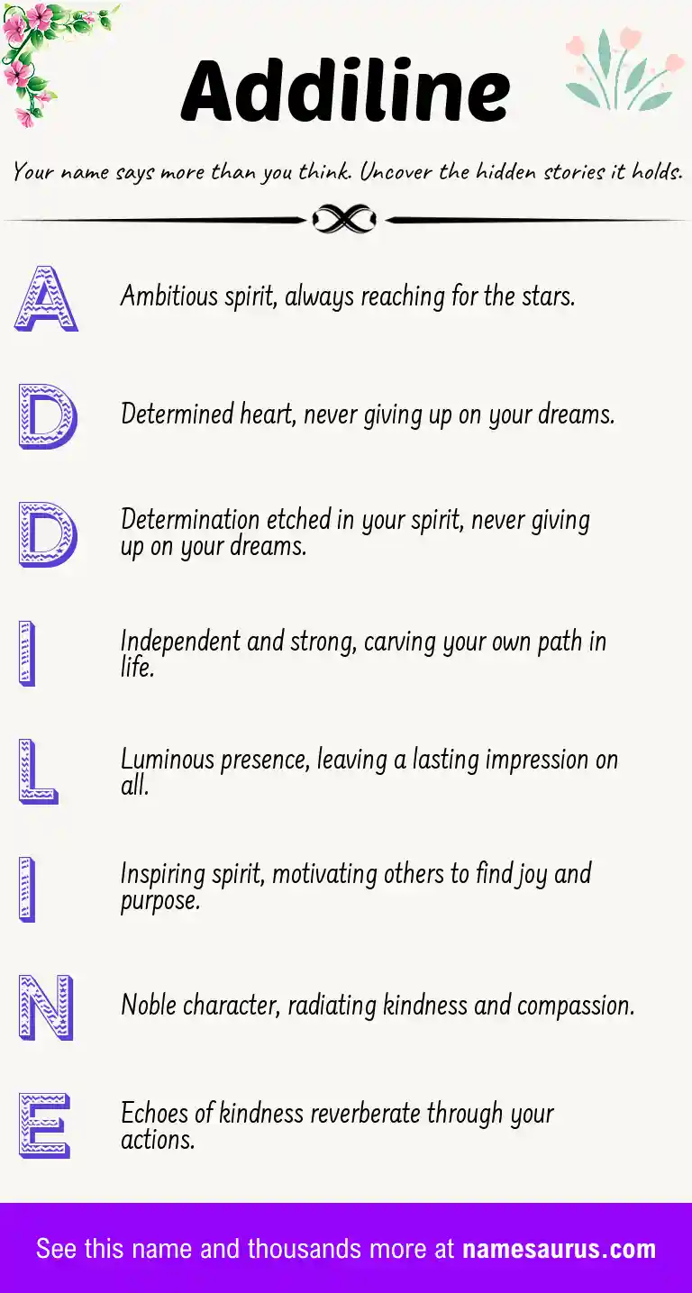 Acrostic poem about Addiline.