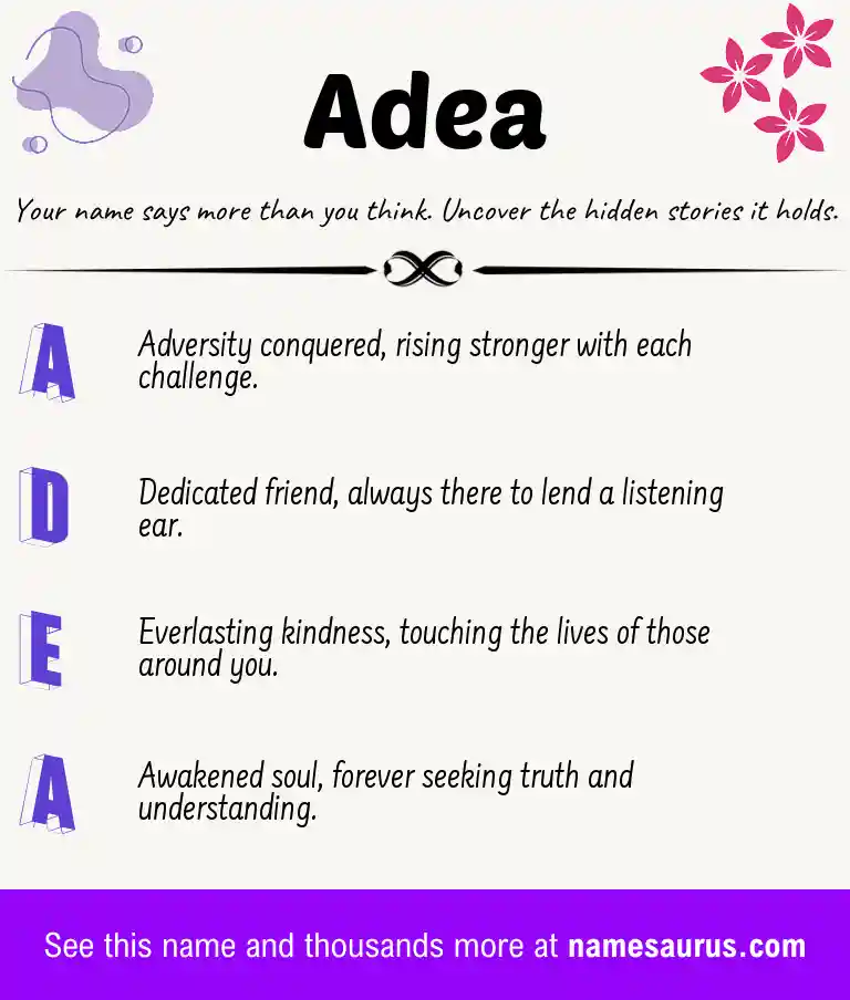 Acrostic poem about Adea.