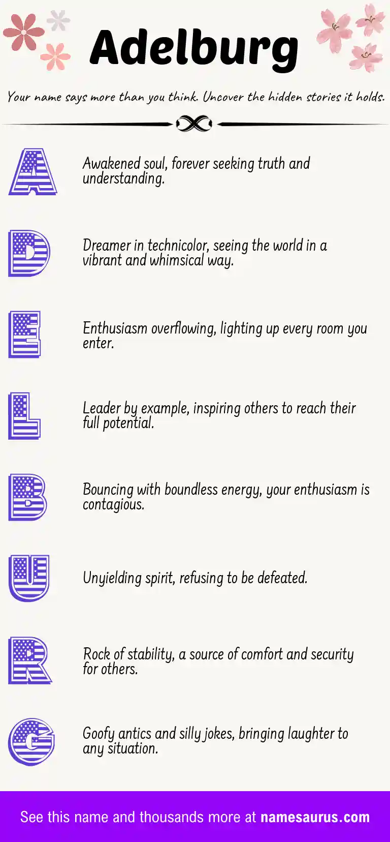 Acrostic poem about Adelburg.