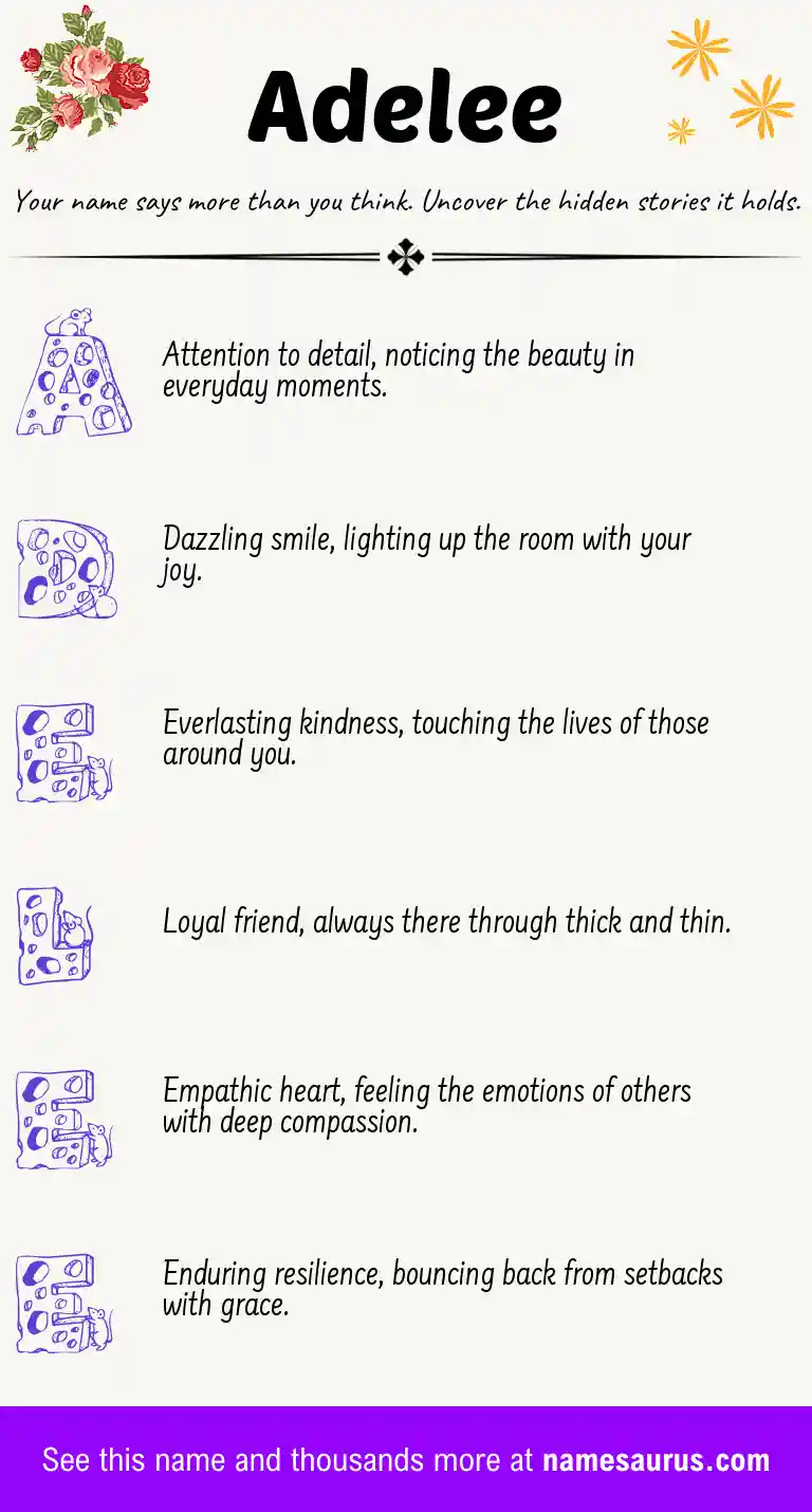 Acrostic poem about Adelee.