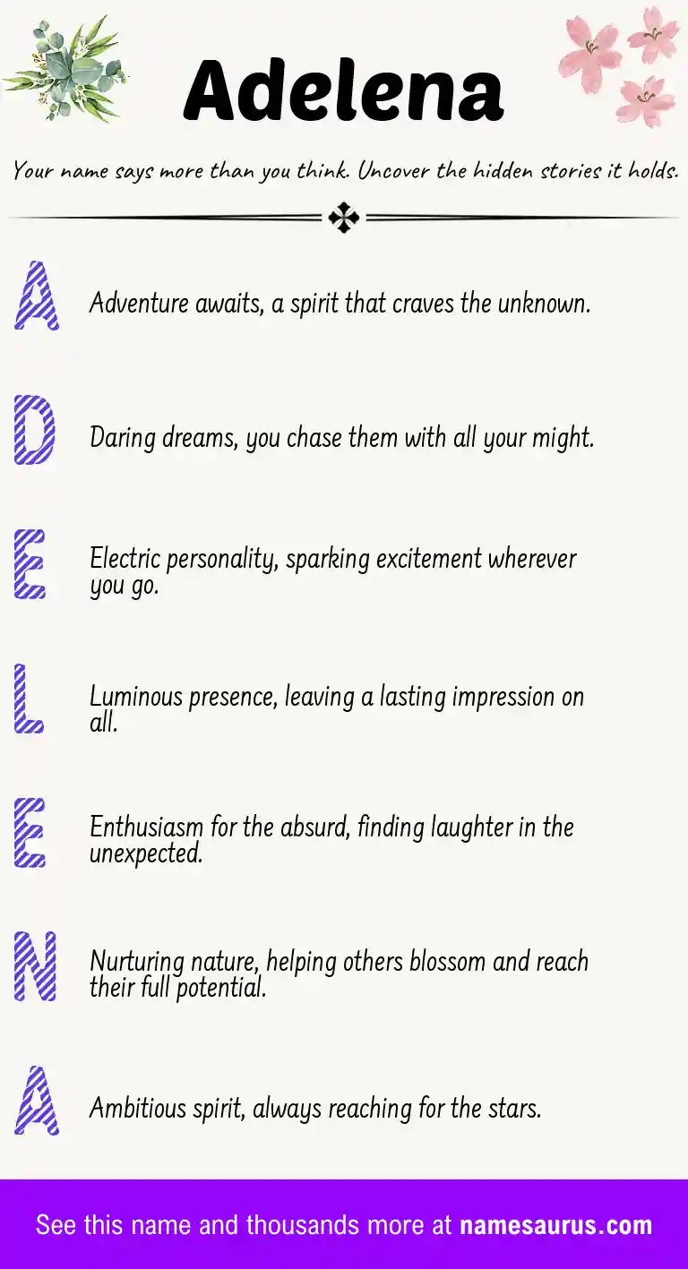Acrostic poem about Adelena.