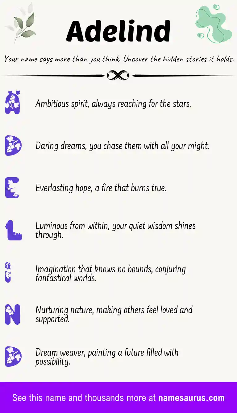 Acrostic poem about Adelind.