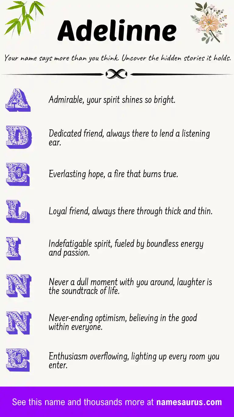 Acrostic poem about Adelinne.
