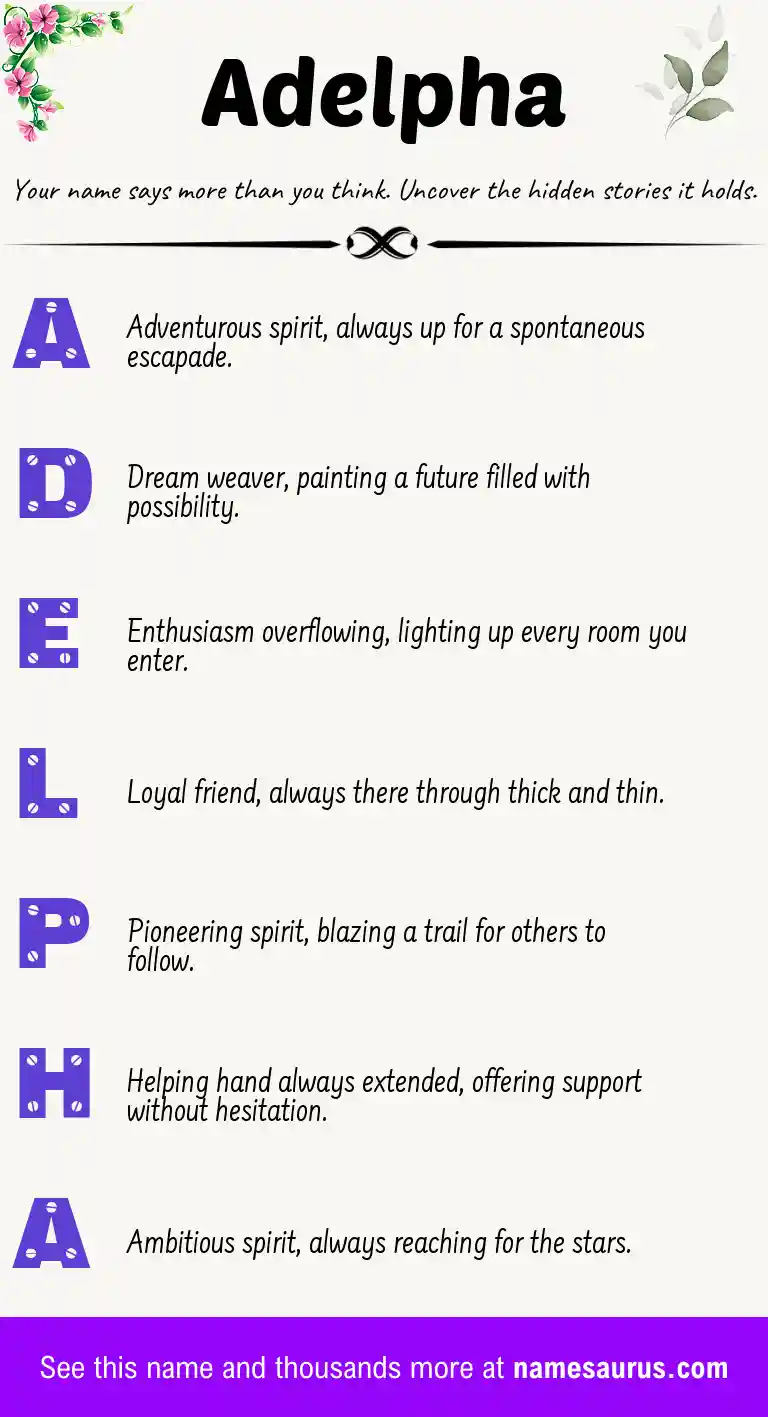Acrostic poem about Adelpha.