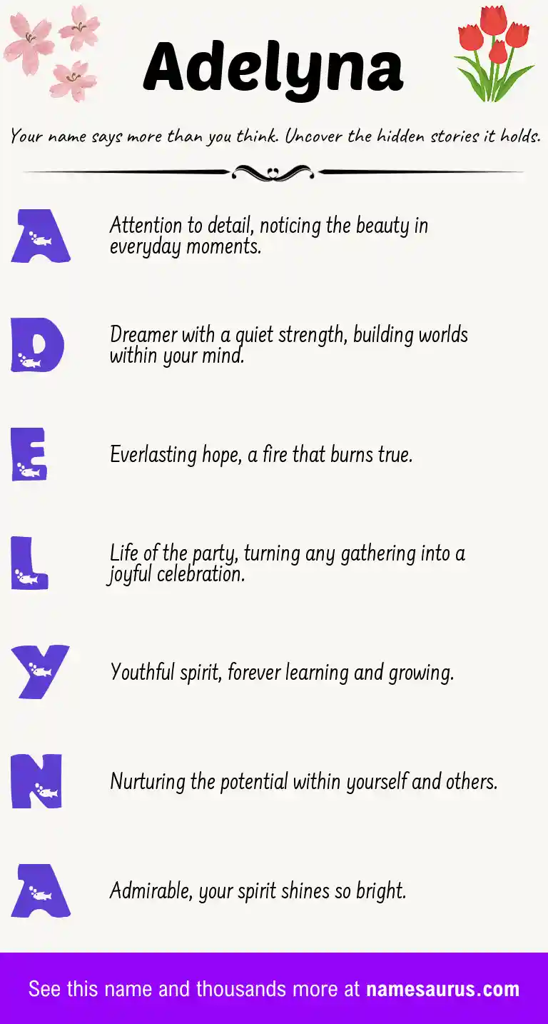 Acrostic poem about Adelyna.