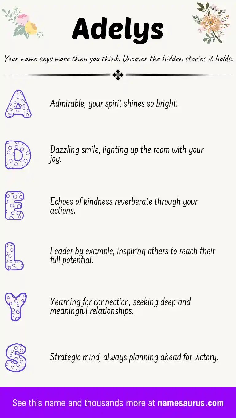 Acrostic poem about Adelys.