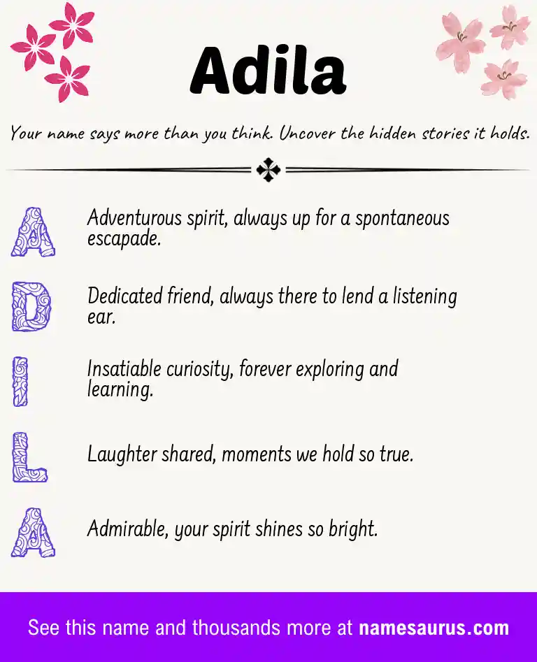 Acrostic poem about Adila.
