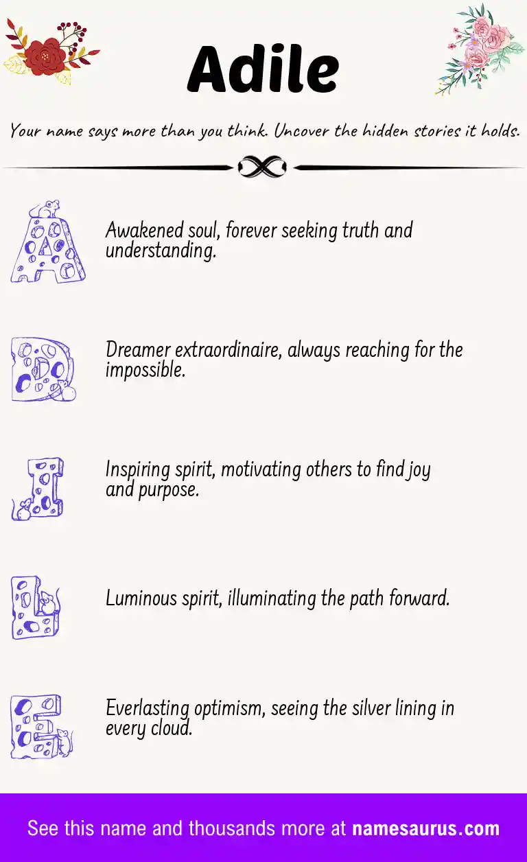 Acrostic poem about Adile.