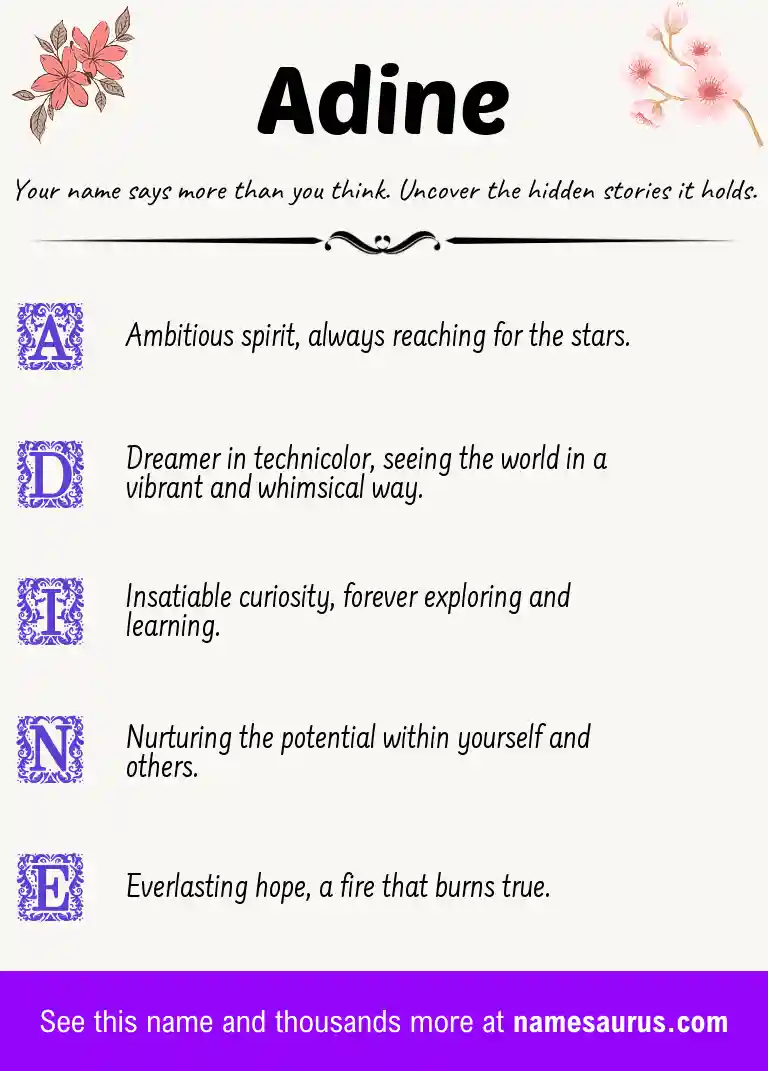Acrostic poem about Adine.