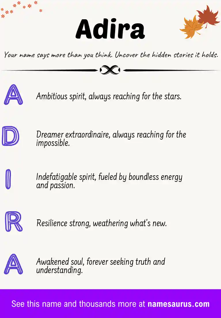 Acrostic poem about Adira.