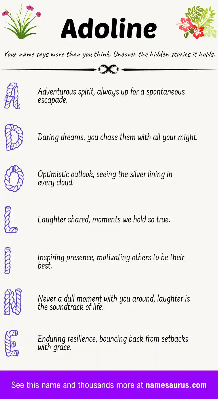 Acrostic poem about Adoline.