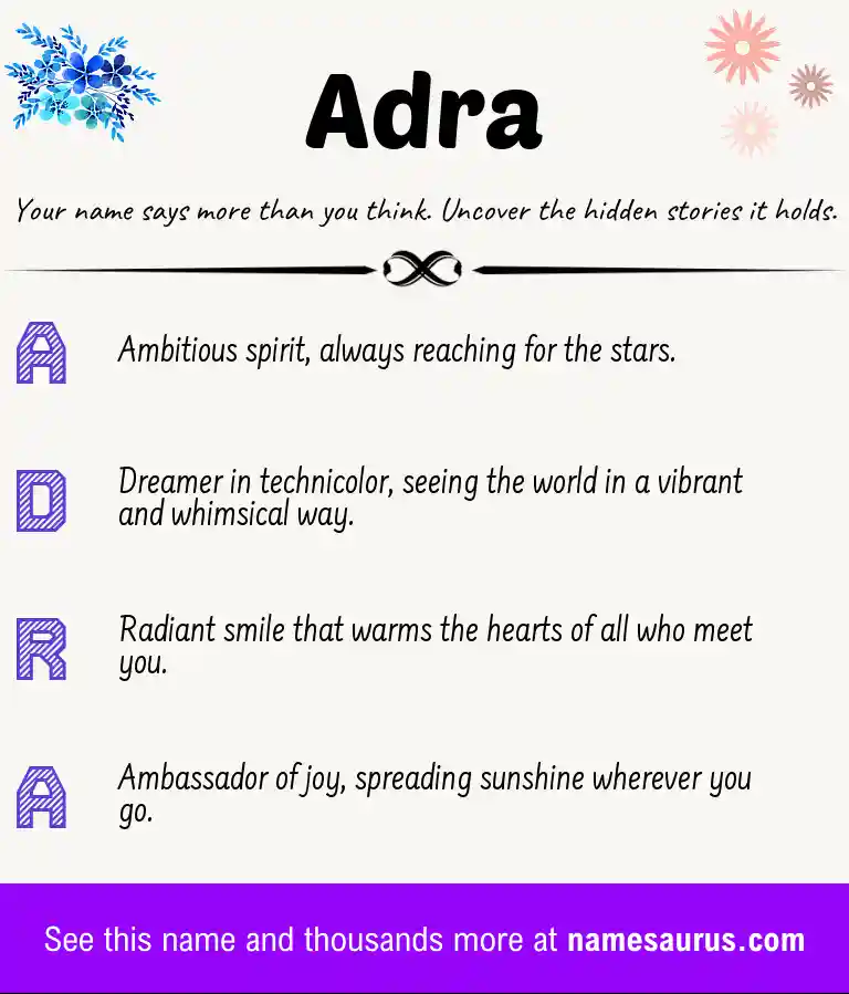 Acrostic poem about Adra.