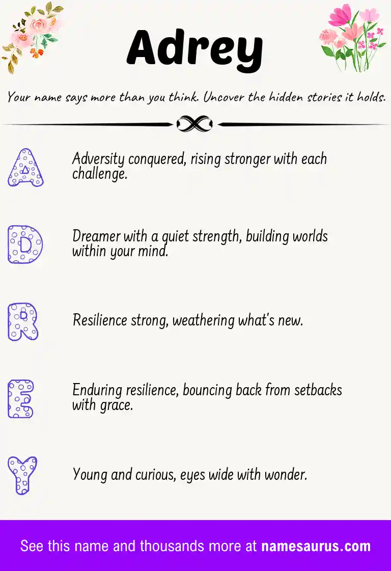 Acrostic poem about Adrey.