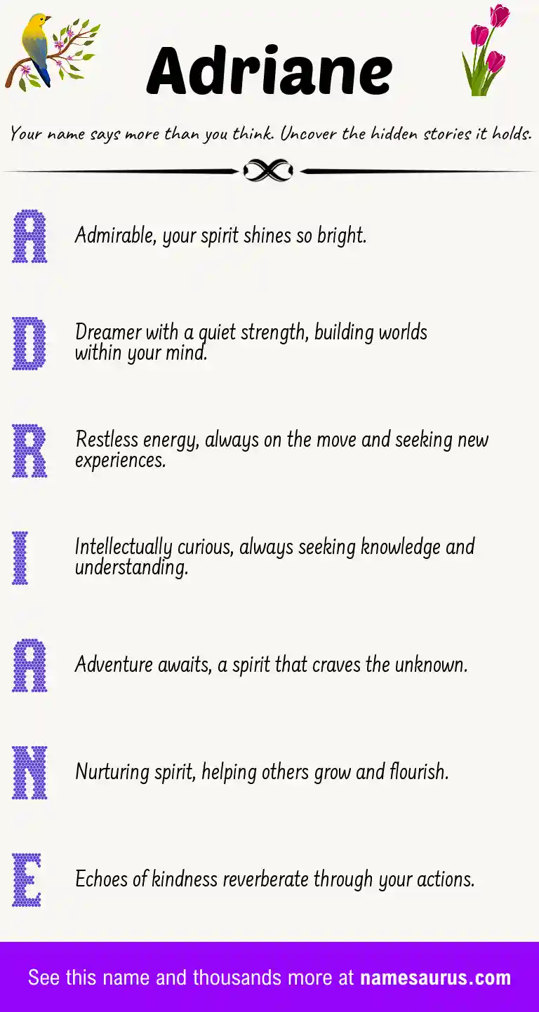 Acrostic poem about Adriane.