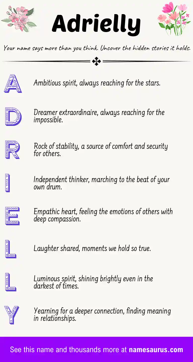 Acrostic poem about Adrielly.