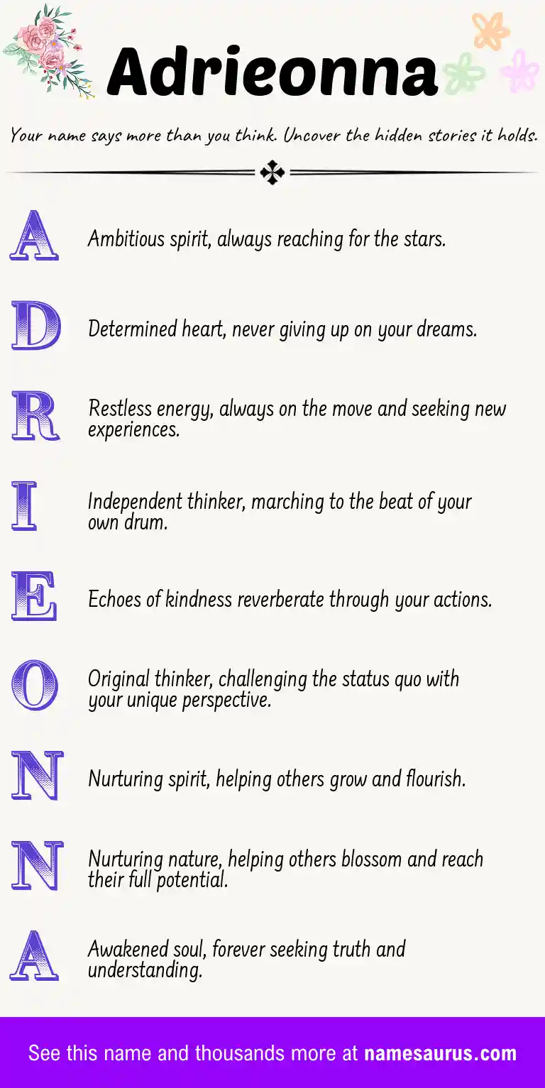 Acrostic poem about Adrieonna.
