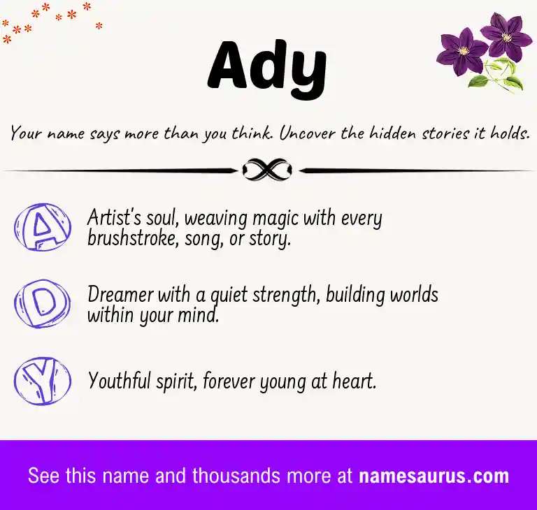 Acrostic poem about Ady.