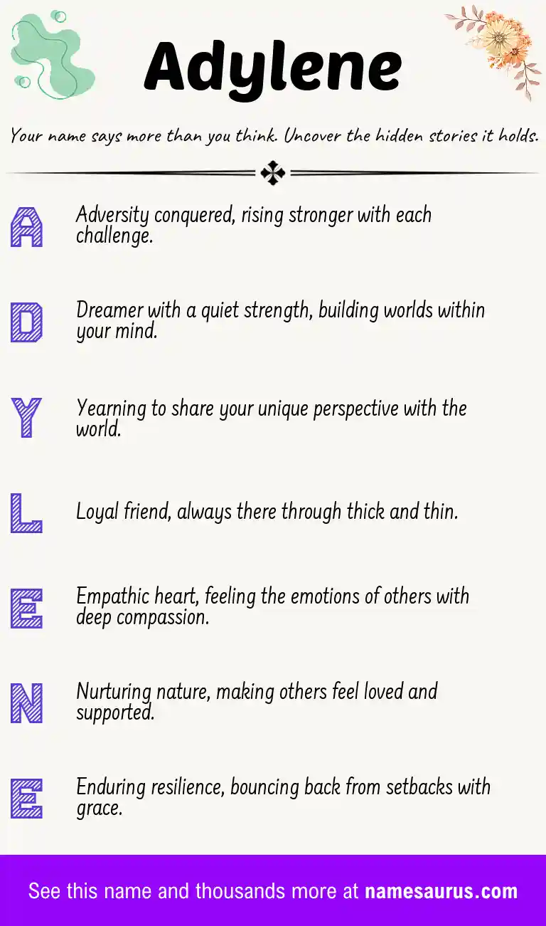 Acrostic poem about Adylene.