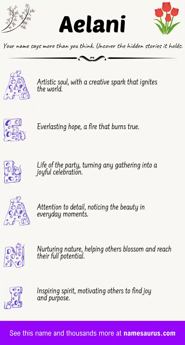Acrostic poem about Aelani.