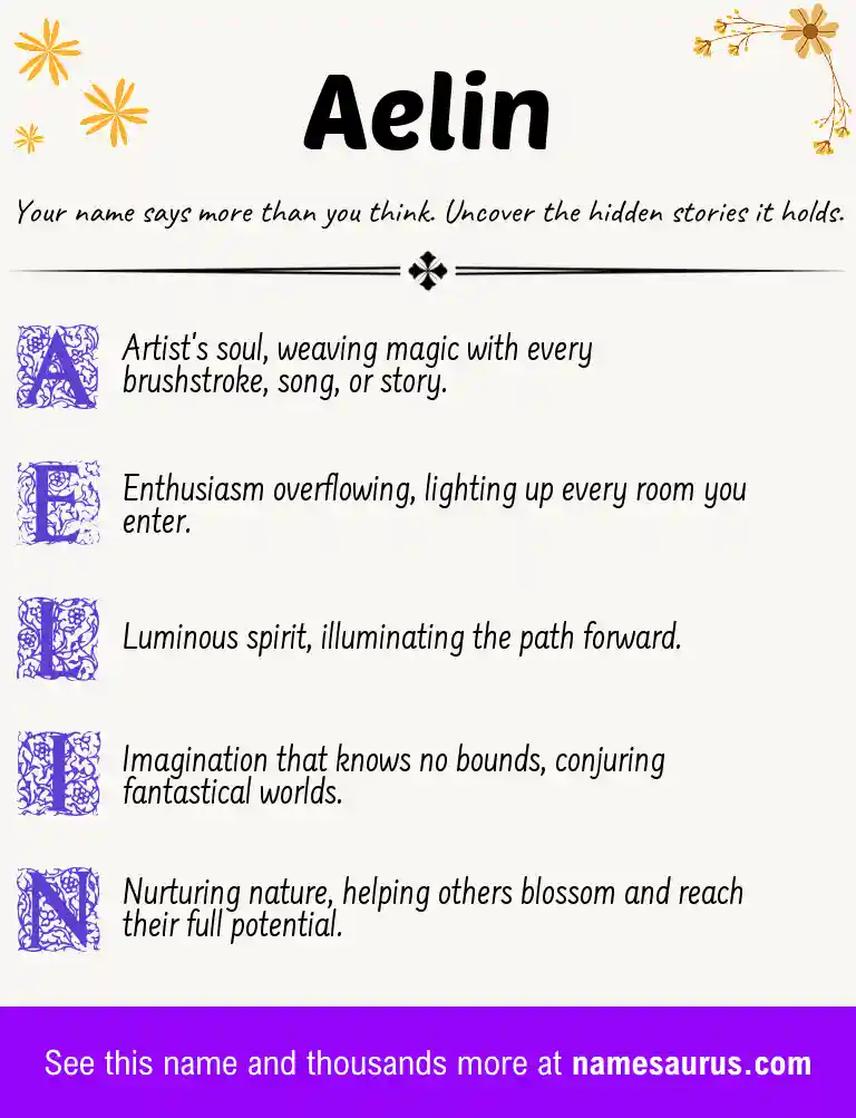 Acrostic poem about Aelin.