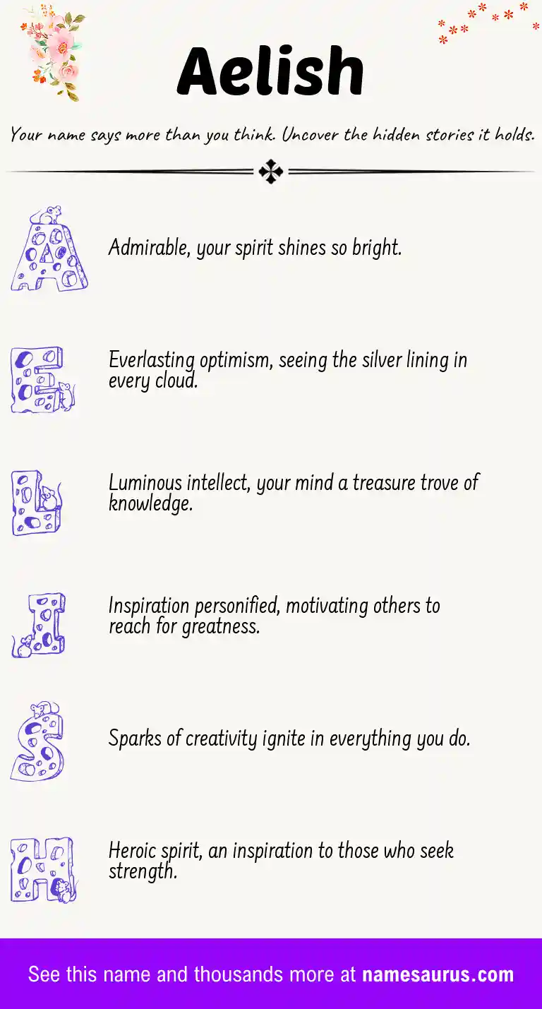 Acrostic poem about Aelish.